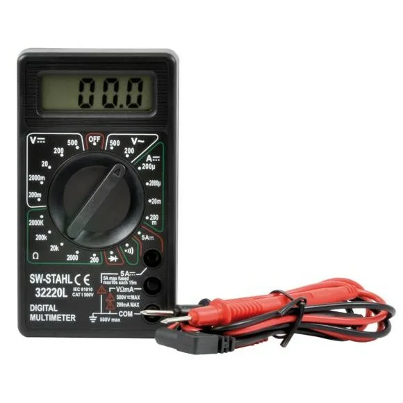 Digital multimeter up to 1000 V / 10 A with overload protection - robust and reliable - incl. batteries
