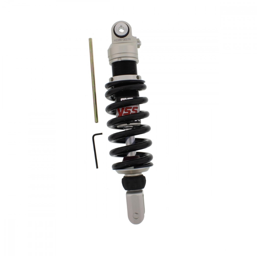 YSS Spring Strut Shock Absorber Mono OE302-280T-01AL-38 with ABE for CPI Aragon 50, GENERIC XOR 50, HONDA NH 50, PEUGOT Squab 50 among others