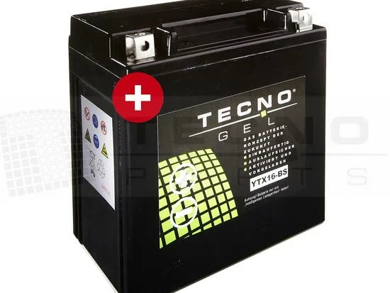 TECNO-GEL BATTERY for YTX16-BS 12V 14 Ah DIN 51490