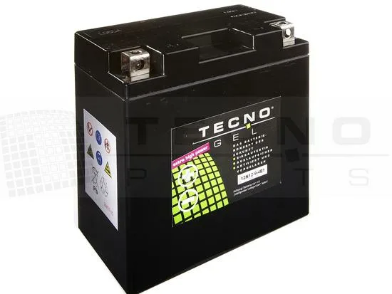 TECNO-GEL Battery YB9-B =12N9-4B1 with 12V 9Ah (DIN 50914)