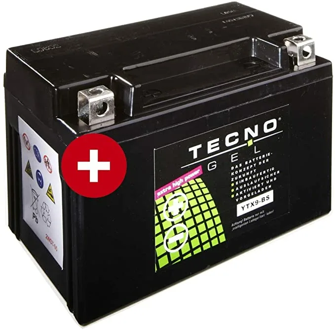 TECNO-GEL BATTERY for YTX9-BS 12V 9Ah DIN 59812