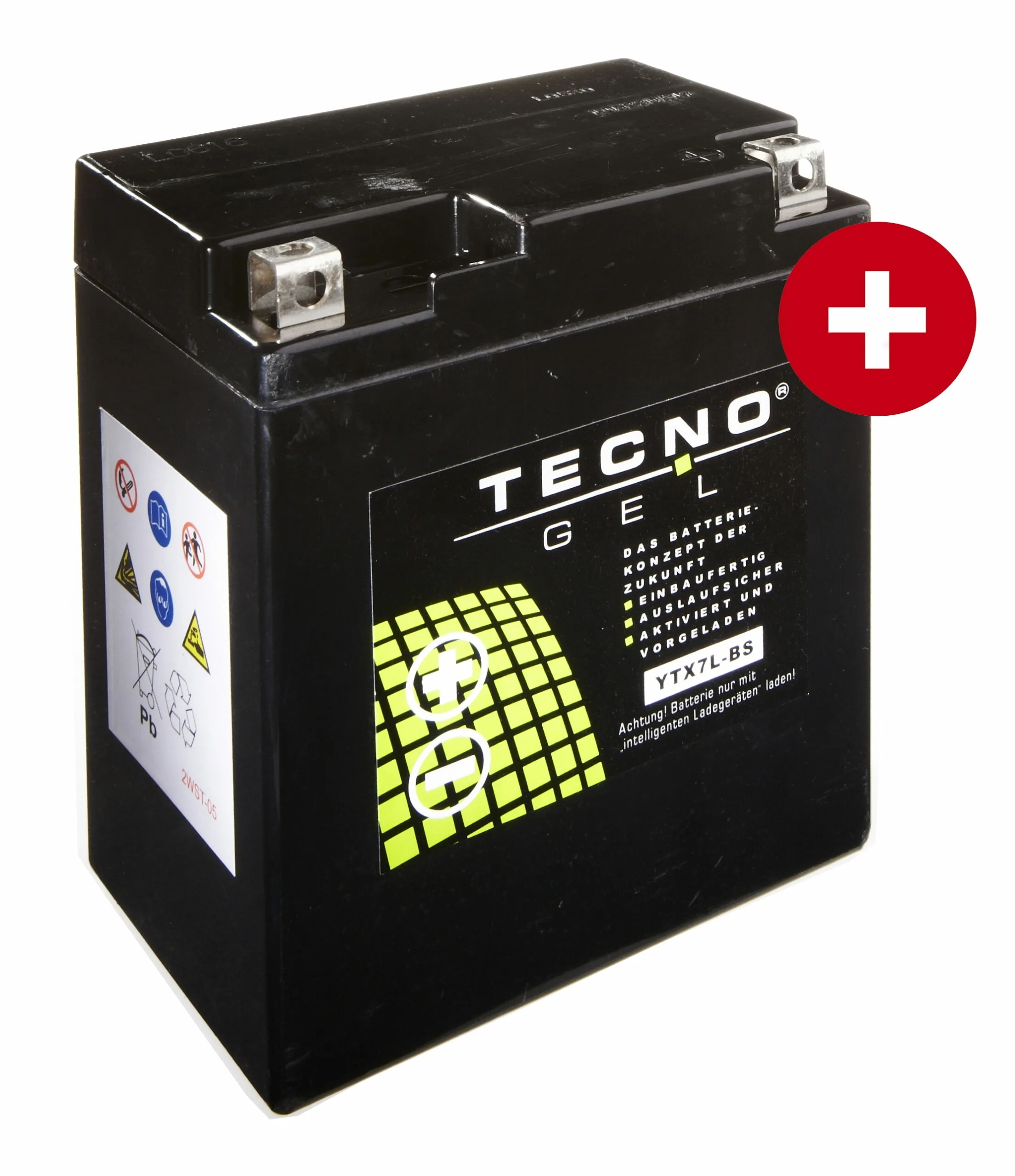 TECNO-GEL Battery for YTX7L-BS 12V 6AH (DIN 50614)