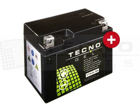 TECNO-GEL BATTERIE für YTX4L-BS 12V 4Ah (DIN 50314)
