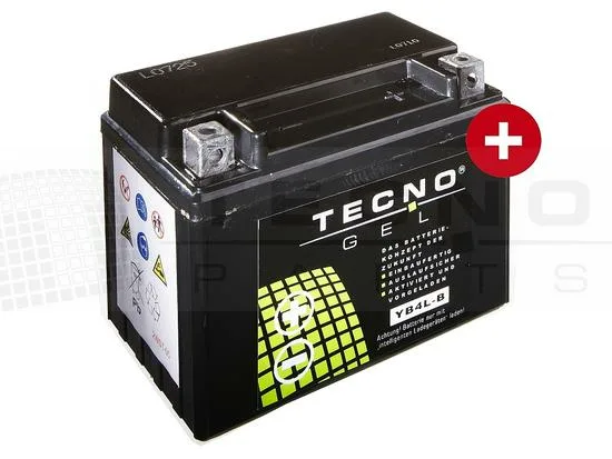 TECNO-GEL BATTERY YB4L-B with 5 instead of 4Ah (DIN 50411)