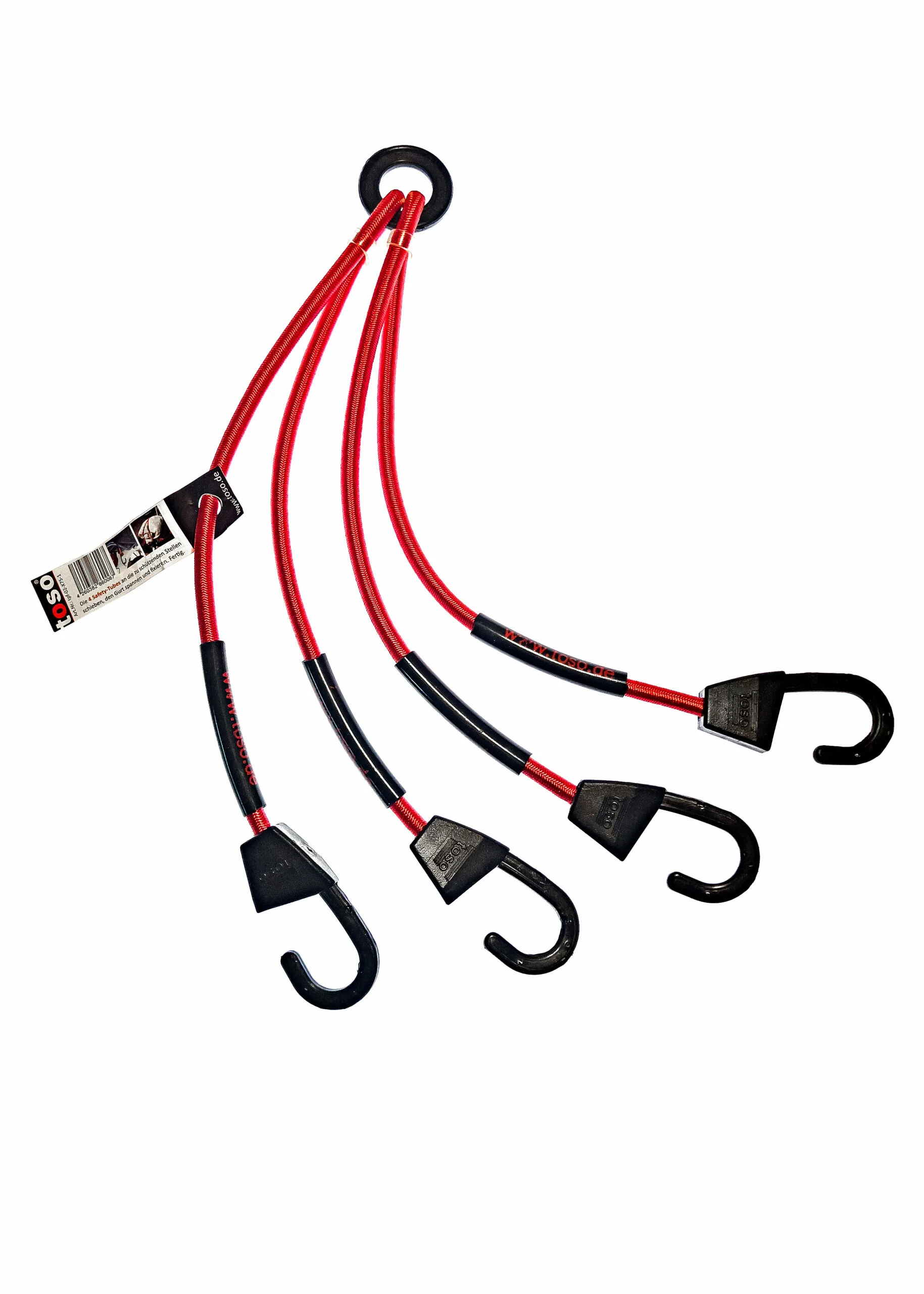 TOSO 4-Fold Cross Tension Strap with Fixed Steel Special Hooks - Length 75 cm