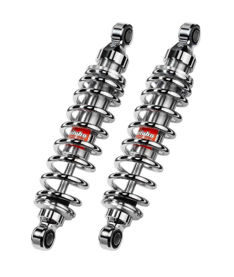 BITUBO Motorrad-Federbeine Stoßdämpfer-Satz hinten BI-S0023-WME03 stereo chrom neu f. Suzuki GS 450, GSX 400/450 1980-1989