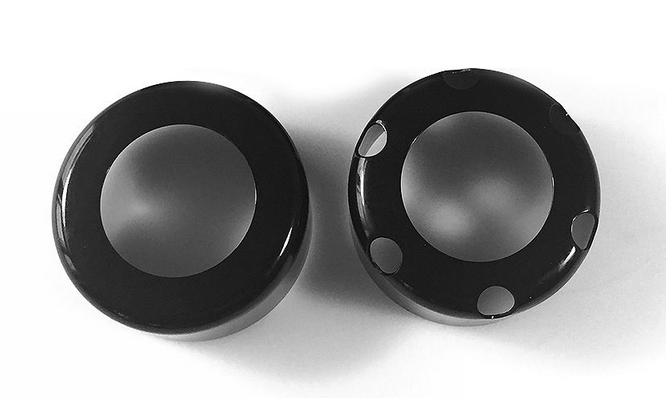 BITUBO 2-Piece Cap Set Black Chromated Set BI-GR9604