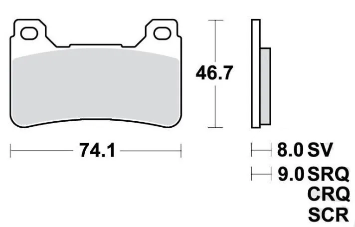 Brake pad Sinter 7874209 TRW front for Honda