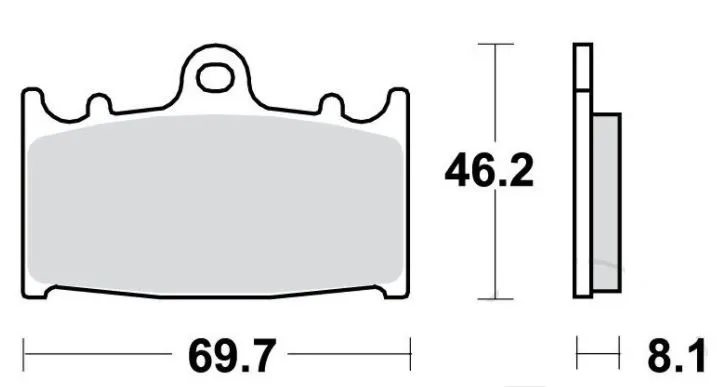Brake pad Sinter 7873375 TRW front for Husaberg, Kawasaki and Suzuki