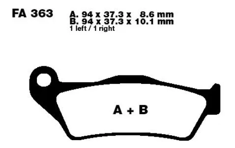 Brake pad Sinter 7324254 HH EBC for various BMW models
