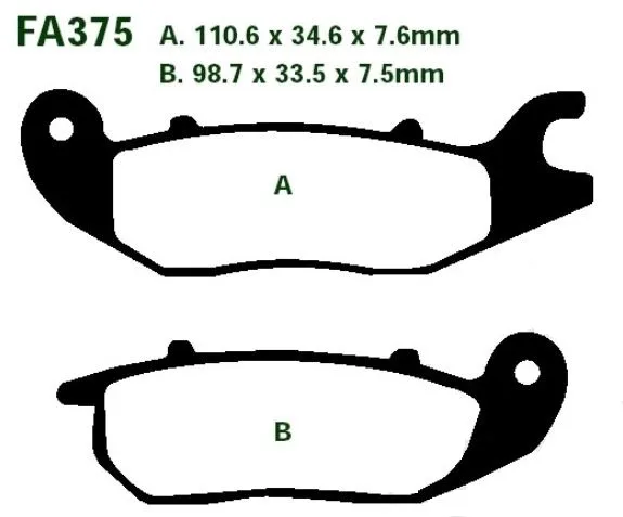 Brake pad Standard 7320492 EB for various models