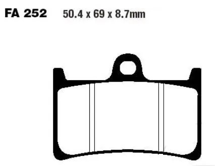 Brake Pad Sintered 7328800 HH EBC for Yamaha