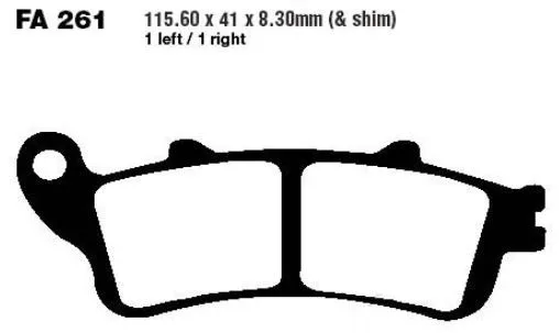 Brake Pad Sintered 7328818 HH EBC for Honda and Kawasaki