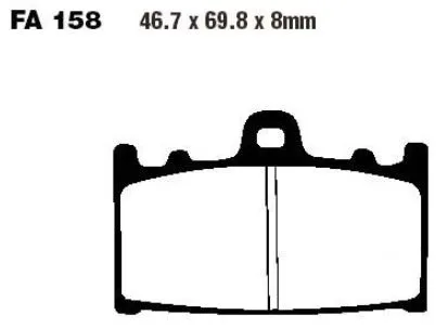 Brake Pad Sintered 7328677 HH EBC for Husaberg, Kawasaki and Suzuki