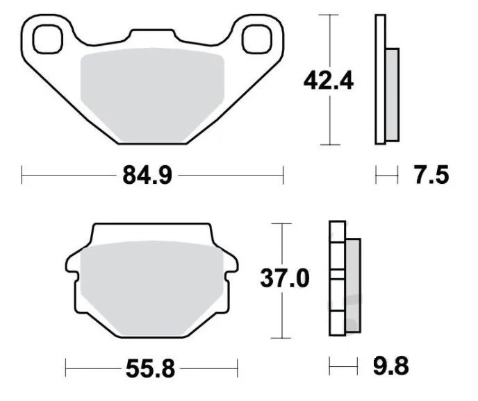 Brake Pad Standard 7871486 TRW for Front & Rear for Aeon, Aprilia, Yamaha and Others