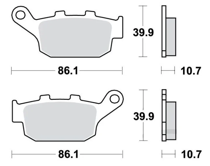 Brake Pad Standard 7870975 TRW Rear for Buell, Honda and Others