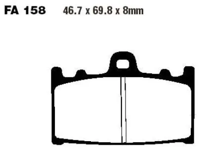 Standard Brake Pad 7374549 EBC f. Husaberg, Kawasaki and Suzuki