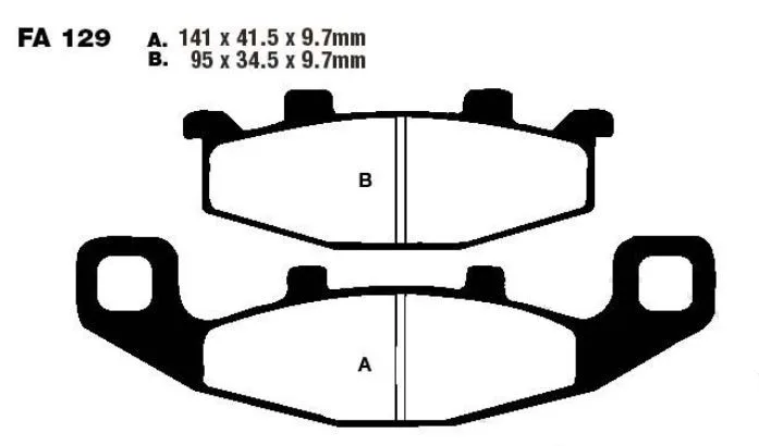 Standard Brake Pad 7370737 EBC f. Kawasaki and Suzuki