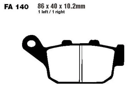 Standard Brake Pad 7372360 EBC f. Buell, Honda, etc.