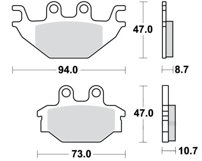 Standard Brake Pad 7870629 TWR f. Front & Rear for Adly, Arctic, etc.