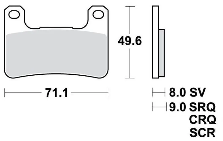 Brake pad Sinter 7874258 TRW f. front