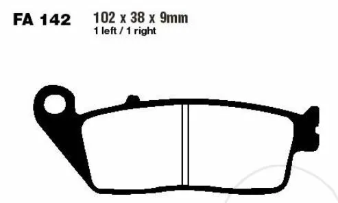 Brake pad Standard 7372378 EBC Benelli, Cagiva, among others