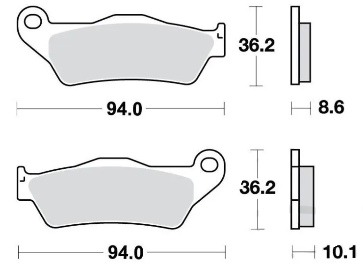 Brake pad Standard 7870611 TRW f. front & rear