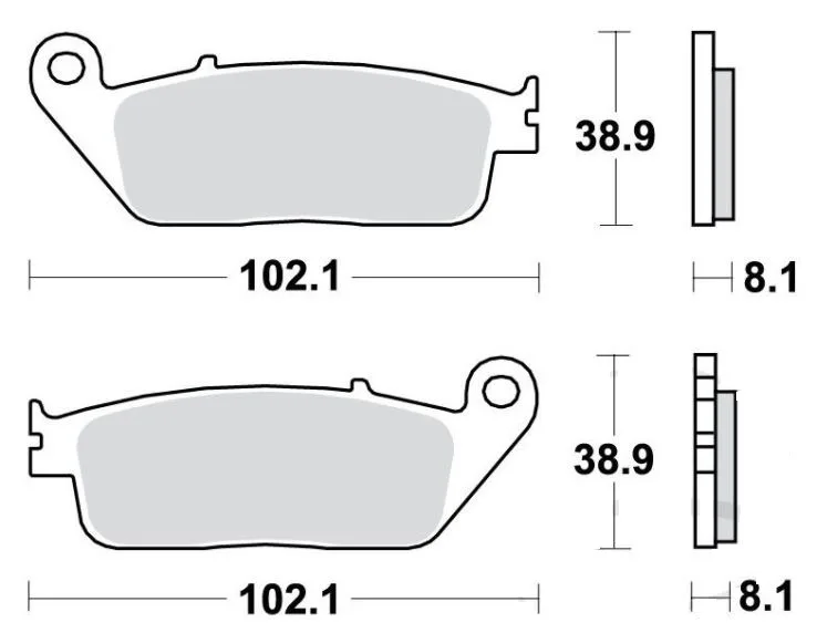 Brake pad Standard 7872310 TRW front & rear f. Benelli, Dealim, Yamaha, among others