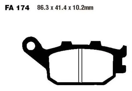 Brake Pad Semi-Sintered 7377036 V EBC for Honda, Kawasaki and Others