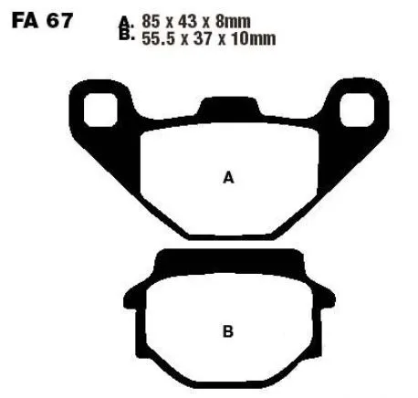 Brake Pad Standard 7326507 EBC for Aeon, Aprilia and others
