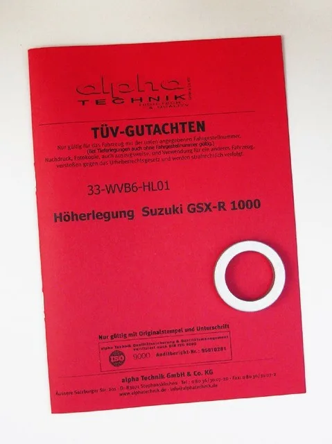 Lift kit for Suzuki GSXR1000, WVB6