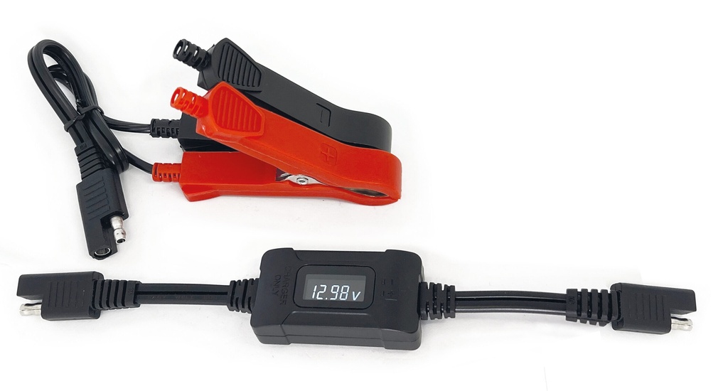New: Digital Voltmeter BAAS BA 7 - alone or for all chargers with SAE connections for plugging in between - ideal for chargers BA150