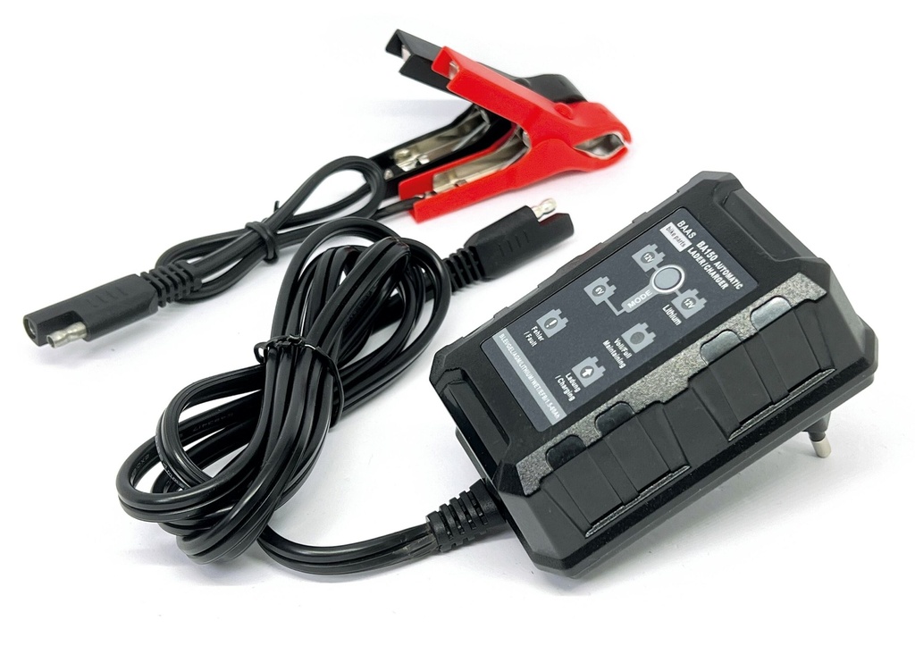 New: Automatic Battery Charger BAAS BA 150 universal Li-Ion and Lead (GEL, AGM etc.) with 1,5 Ah - charges batteries up to 60 Ah!