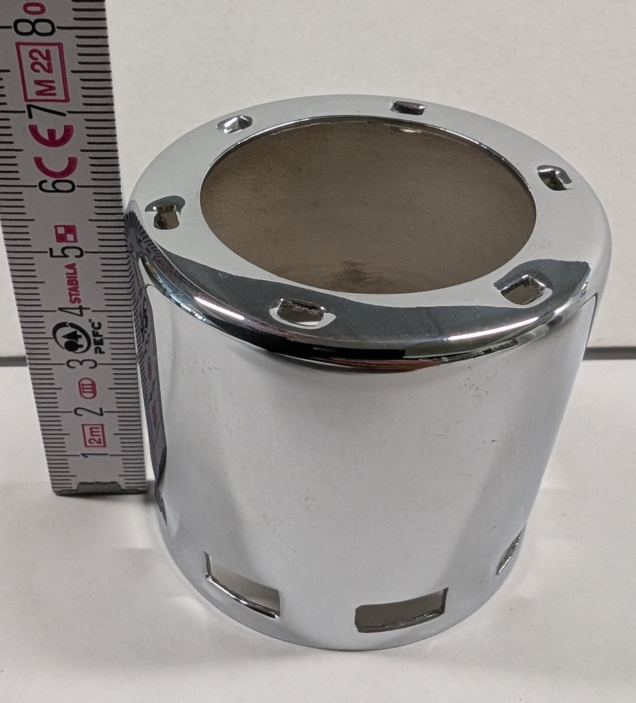 IKON Accessories: Chrome cap with rectangular holes for 7610 series - 60 mm height - 1 pc.