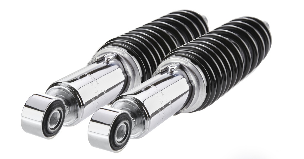 IKON Federbeine - Stoßdämpfer 7610-1297 m. ABE f. MOTO GUZZI Falcone 500N, V65 I/II, V65 Florida, V65 SP/TT, V7, 750 S/S3, 850 GT/ Le Mans/T/T3, 1000 G5, 1000SP