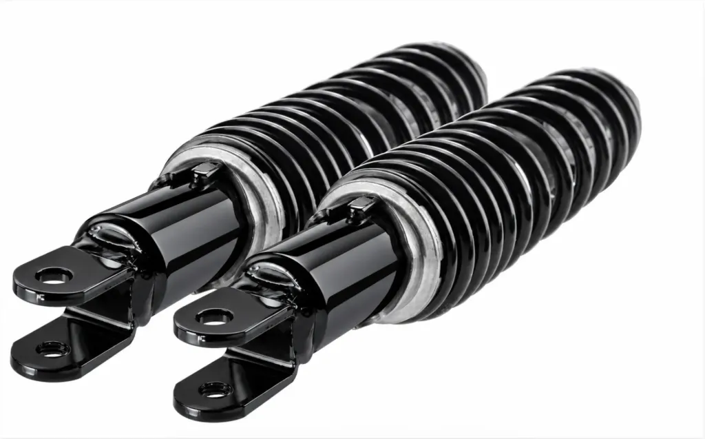 IKON Federbeine - Stoßdämpfer 7610-1664SP14 in schwarz mit ABE für URAL Ural Sidecar models with leading link front end (5 shocks needed per bike including shock for sidecar wheel)