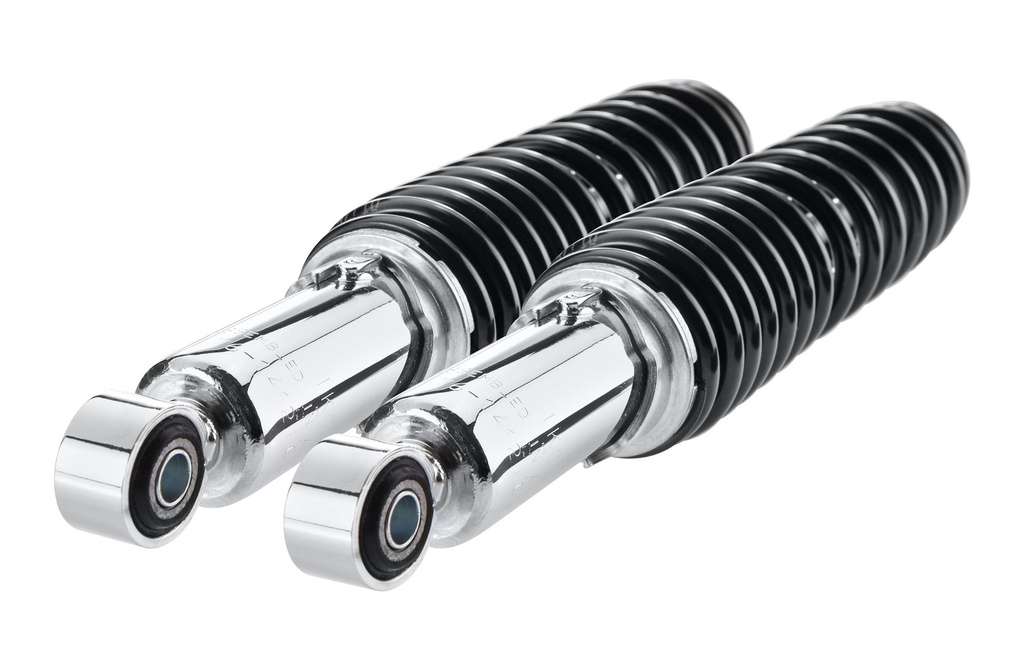 IKON BASIX Federbeine - Stoßdämpfer 76-3021 m. ABE f. HONDA CB1100, VF1100, GL1200, CB1300; KAWASAKI ZRX 1100 / 1200; TRIUMPH Thruxton 900, Scrambler