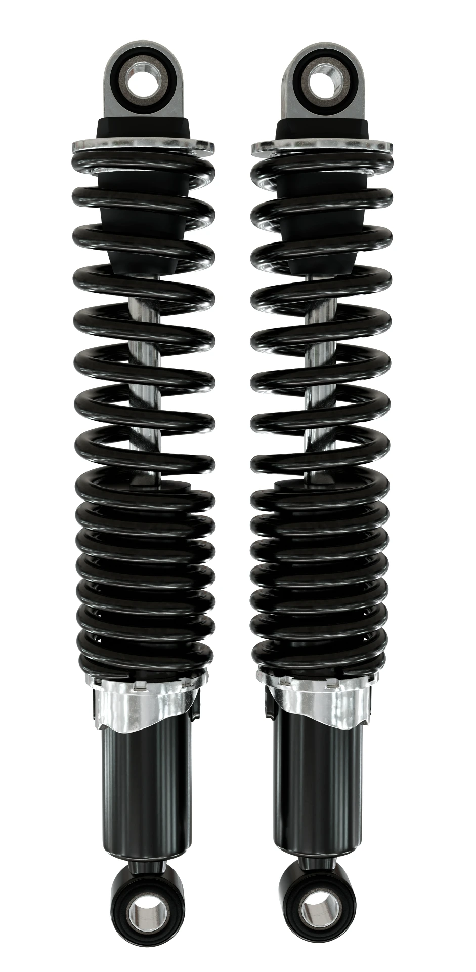 IKON BASIX Federbeine - Stoßdämpfer 76-3050SP14 in schwarz m. ABE für Kawasaki Z750 LTD, Z 750 L4, Z 900 / Z1 1973-76, GPZ 1100 1980-1986