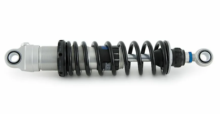 ÖHLINS Federbeine mit ABE TR 628 STX 36 Twin S36ER1L (schwarze Federn) für Triumph Scrambler 865, Triumph Thruxton 900 