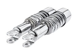 IKON Federbeine - Stoßdämpfer  7610-1394SP8 in Chrom meist m. ABE f. SUZUKI RE 5 Wankel, GS 750 D / E / L; GSX 750 E / ES / EF / L / S Katana; GS 1000 D / E / S; GS 1100 E / L / ES / G / Katana / S Katana