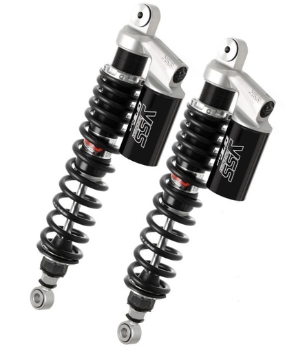 YSS Federbein Stoßdämpfer Stereo FG366-370TRCL-02-888 einstellbar mit ABE für SUZUKI LT-A 700 2005 - 2008